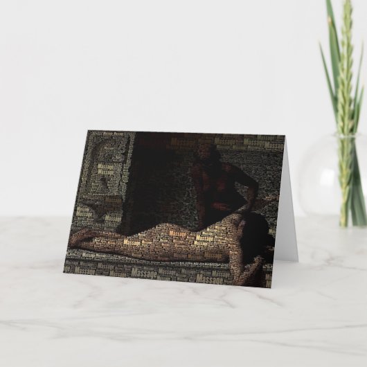 Historische illustratie Massage Therapy Client Kaart (Voorkant)