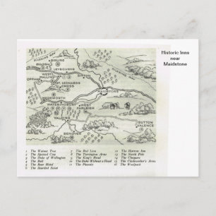 Historische Inns bij Maidstone Briefkaart