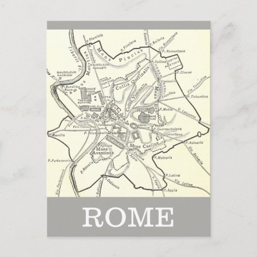 Historische kaart van de stad Rome (Voorkant)