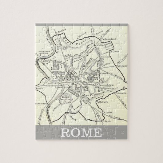 Historische kaart van de stad Rome Legpuzzel (Verticaal)