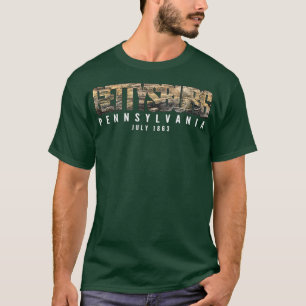 Historische kaart van Gettysburg T-shirt