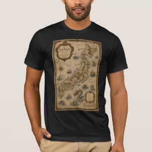 Historische kaart van Japan T-shirt