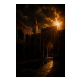 Historische Madrasa-binnenplaats poster Perfect Poster
