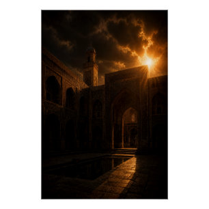Historische Madrasa-binnenplaats poster Perfect Poster