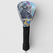historische middeleeuwse ridders over paarden golfheadcover (Voorkant)