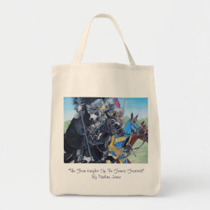 historische middeleeuwse ridders over paarden tote bag