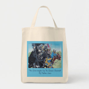 historische middeleeuwse ridders over paarden tote bag