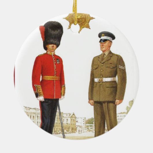 Historische militaire uniformen, coldstream Guards Keramisch Ornament (Achterkant)