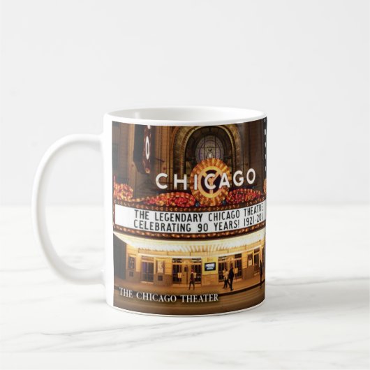 Historische Mok van het theater van Chicago (Links)