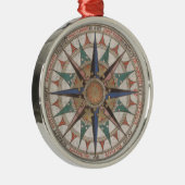 Historische Nautical Compass (1543) Metalen Ornament (Rechts)