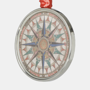 Historische Nautical Compass (1543) Metalen Ornament