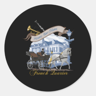 Historische New Orleans City USA Travel Ronde Sticker
