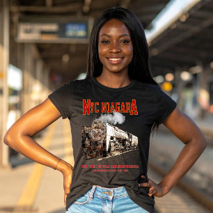 Historische NYC Niagara-trein Stoomlocomotief T-shirt