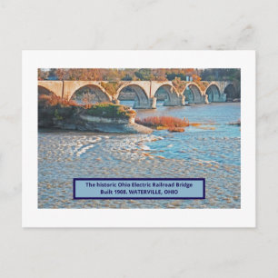 HISTORISCHE OHIO ELEKTRISCHE SPOORBRUG BRIEFKAART