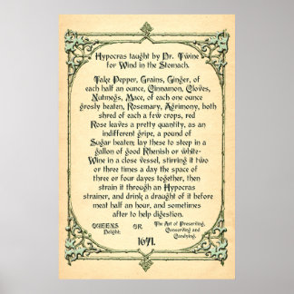 Historische ontvangst voor wind in de buik, Poster
