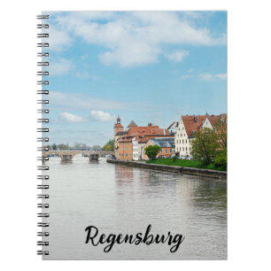 Historische oude binnenstad van Regensburg, Duitsl Notitieboek