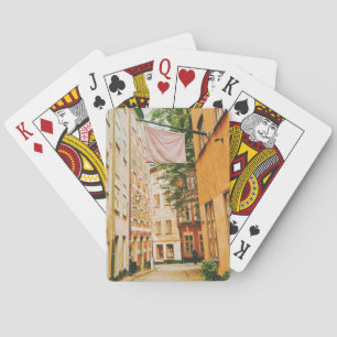 Historische oude stad, Gamla Stan, Stockholm, Zwed Pokerkaarten