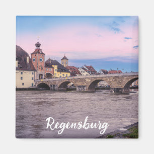 Historische oude stad in Regensburg, Duitsland Magneet
