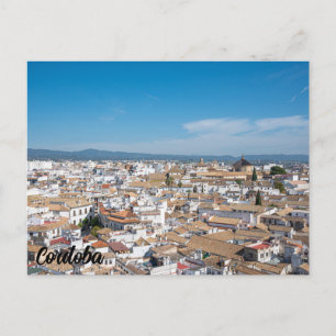 Historische oude stad van Cordoba van bovenaf in S Briefkaart