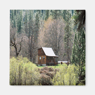 Historische potato Creek Log Cabin..... Magneet
