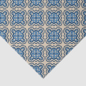 Historische Ranch Dismal Damask Delfts blauw zand Tissuepapier (Detail)