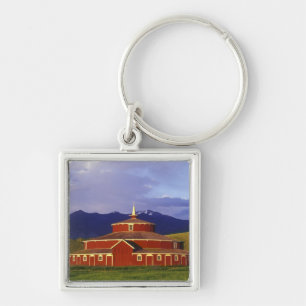 Historische ronde schuur bij Twin Bridges Montana Sleutelhanger