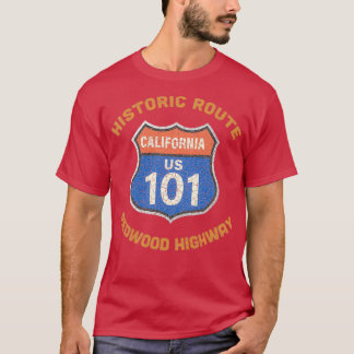 Historische Route 101 de Autoweg van de Redwood va T-shirt