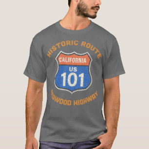 Historische Route 101 de Autoweg van de Redwood va T-shirt