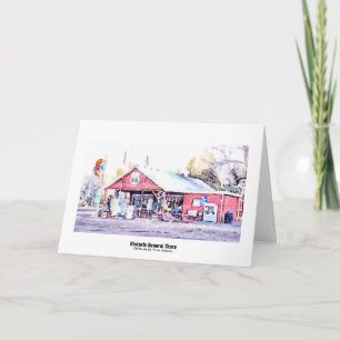 Historische Route 66 Algemene Winkel Waterverf Kaart