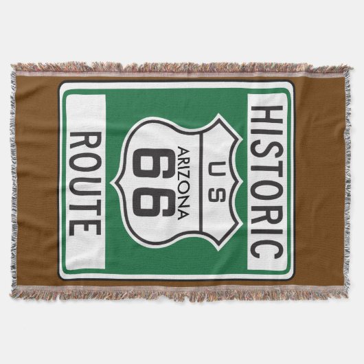 Historische Route 66 Arizona Road Sign Deken (Voorkant)