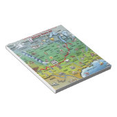 Historische Route 66 Cartoon Map Notitieblok (Schuin)
