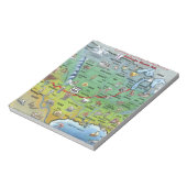 Historische Route 66 Cartoon Map Notitieblok (Gedraaid)