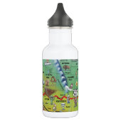 Historische Route 66 Cartoon Map Waterfles (Links)