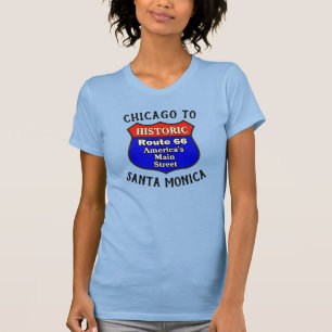 Historische Route 66 Chicago naar Santa Monica T-shirt