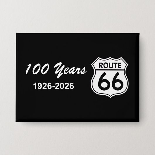 Historische Route 66 Eeuwfeest Button (Voorkant)