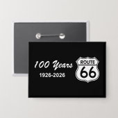 Historische Route 66 Eeuwfeest Button (Voorkant / Achterkant)