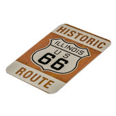 Historische Route 66 in Illinois Magnet Magneet (Linkerzijde)