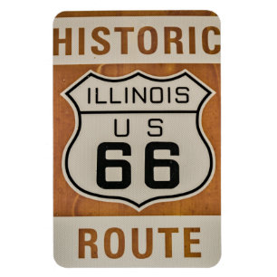 Historische Route 66 in Illinois Magnet Magneet
