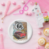 Historische route 66 papieren bordje (Feest)