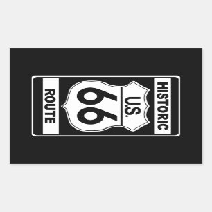 Historische route 66 Stickers