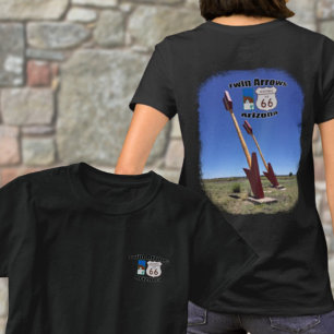 Historische route 66 ~ Twin Arrows, Arizona Foto T-shirt