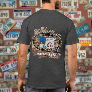 Historische route 66 ~ Vlagpersoneel, Arizona T-shirt