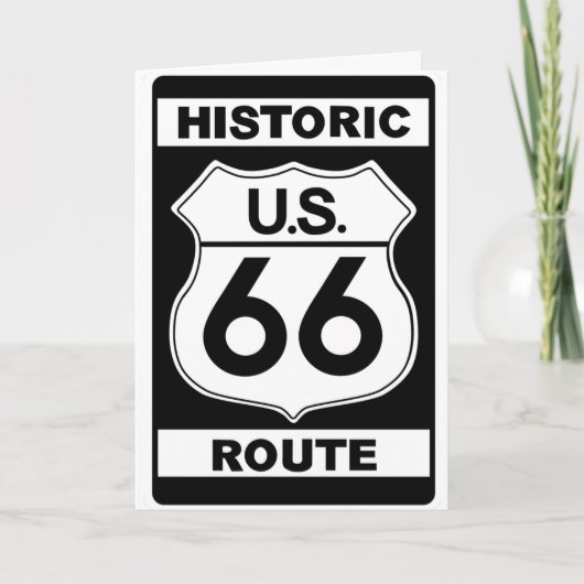 Historische Route 66 Wenskaart Kaart (Voorkant)