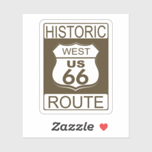 Historische Route 66, West binders Sticker