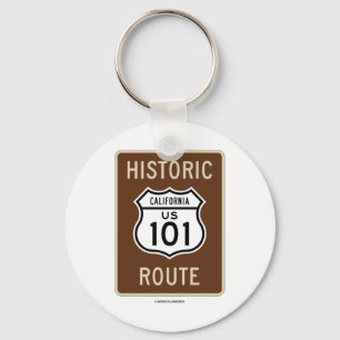 Historische Route US 101 California (Sign.) Sleutelhanger