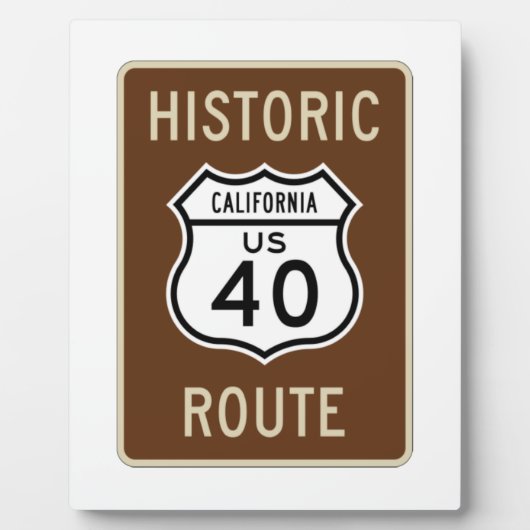 Historische route VS Route 40 (Californië) Fotoplaat (Voorkant)
