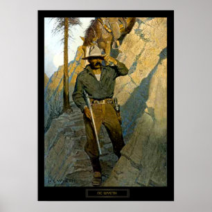 Historische schilderij van NC Wyeth "De Sheriff" Poster