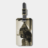 Historische spoorweg bagagelabel (Voorkant verticaal)