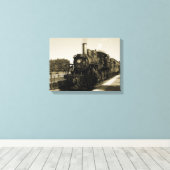 Historische spoorweg canvas afdruk (Insitu (Houten vloer))