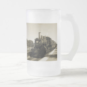 Historische spoorweg matglas bierpul